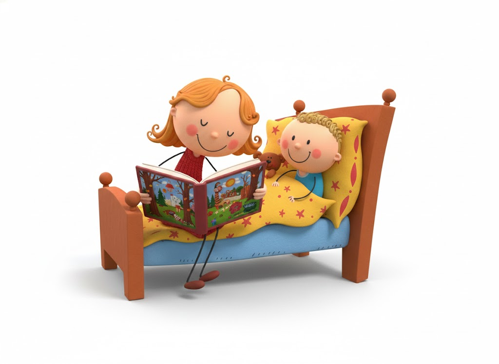 Parent and child reading together